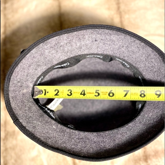 Calvin Klein Wool Classic Hat in Gray embellished  bow logotype in silver - Picture 8 of 10